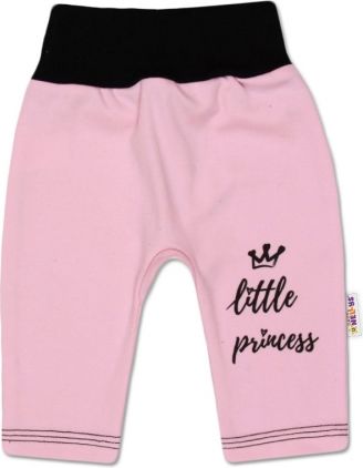 Baby Nellys Bavlněné tepláčky, růžové Little Princess - obrázek 1