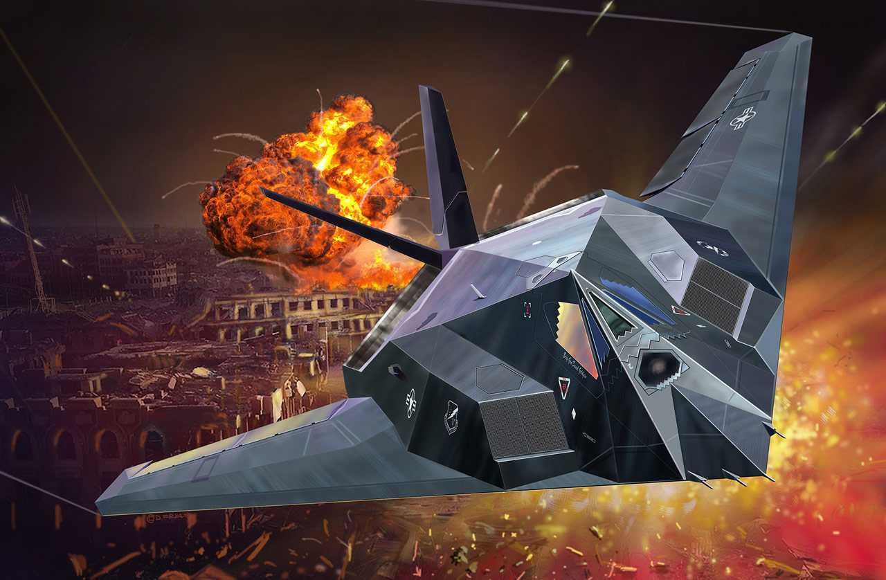 REVELL ModelSet letadlo 63899 - Lockheed Martin F-117A Nighthawk (1:72) - obrázek 9