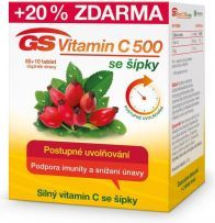 GS Vitamin C 500 se šípky 50+10 tablet - obrázek 1