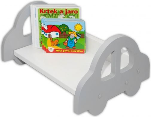 Stylová polička Nellys, Autíčka - šedé