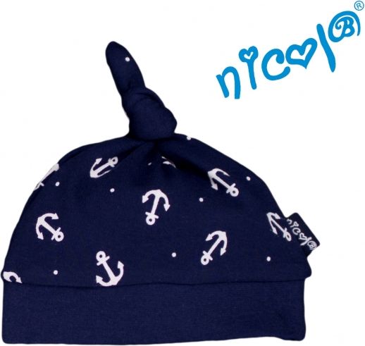 Nicol Kojenecká čepička Nicol Sailor - tm. modrá, vel. 56 56 (1-2m) - obrázek 1