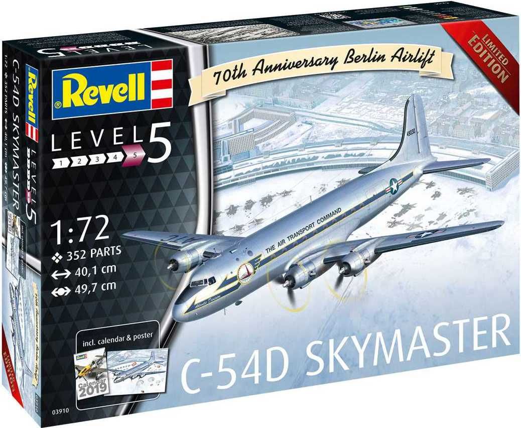 REVELL Plastic ModelKit letadlo Limited Edition 03910 - C-54D Skymaster 70th Anniversary Berlin Airlift (1:72) - obrázek 1