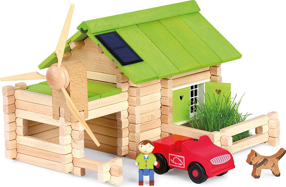 Jeujura Dřevěná stavebnice 145 dílků Ekologická farma - obrázek 1