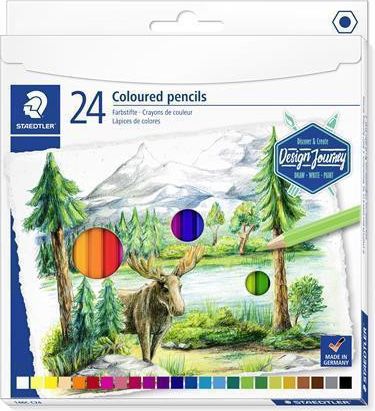 Pastelky "Design Journey", sada 24 barev, šestihranné, STAEDTLER, set 24 ks - obrázek 1