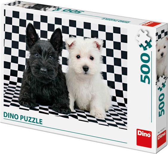 Černobílí psi 500 Puzzle - obrázek 1