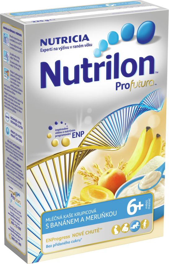 Nutrilon kaše Profutura banán meruňka 225g 6M - obrázek 1