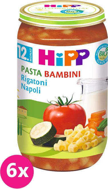 HiPP BIO PASTA BAMBINI Rigatoni Neapol 6x250 g - obrázek 1