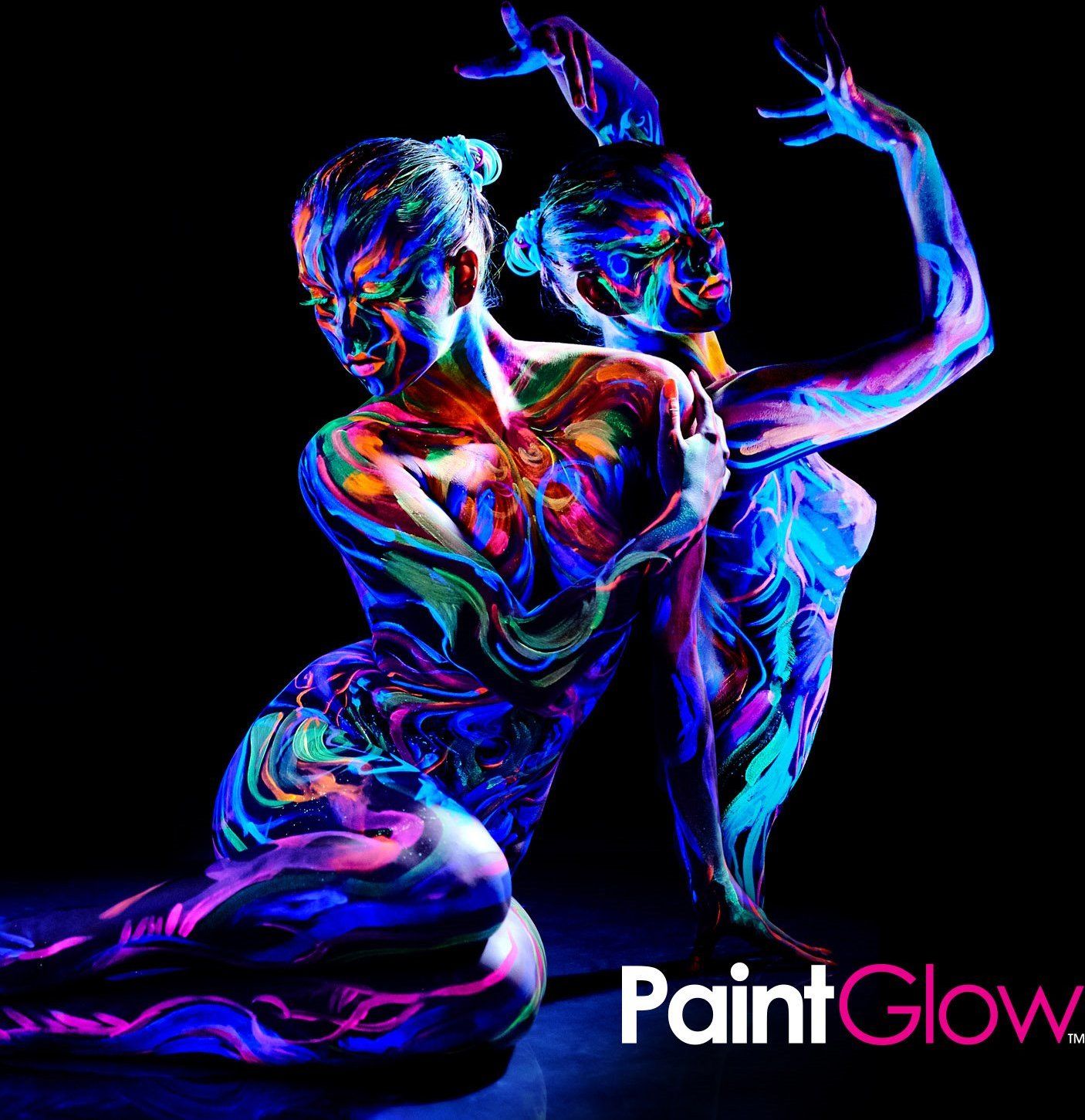 PAINTGLOW Sada neonových UV tužek na obličej (modrá, žlutá, oranžová) - obrázek 3