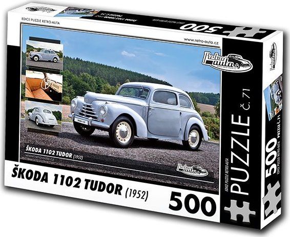 RETRO-AUTA Puzzle č. 71 Škoda 1102 TUDOR (1952) 500 dílků - obrázek 1