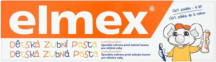 elmex Dětská zubní pasta s aminfluoridem 0 - 6 let 50 ml - obrázek 1
