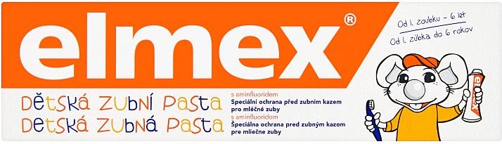 elmex Dětská zubní pasta s aminfluoridem 0 - 6 let 50 ml - obrázek 2