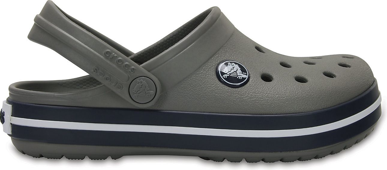 Crocs šedé dětské boty Crocband Clog Kids Smoke/Navy - 28/29 - obrázek 1