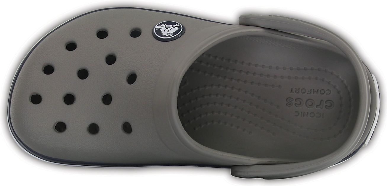 Crocs šedé dětské boty Crocband Clog Kids Smoke/Navy - 28/29 - obrázek 3