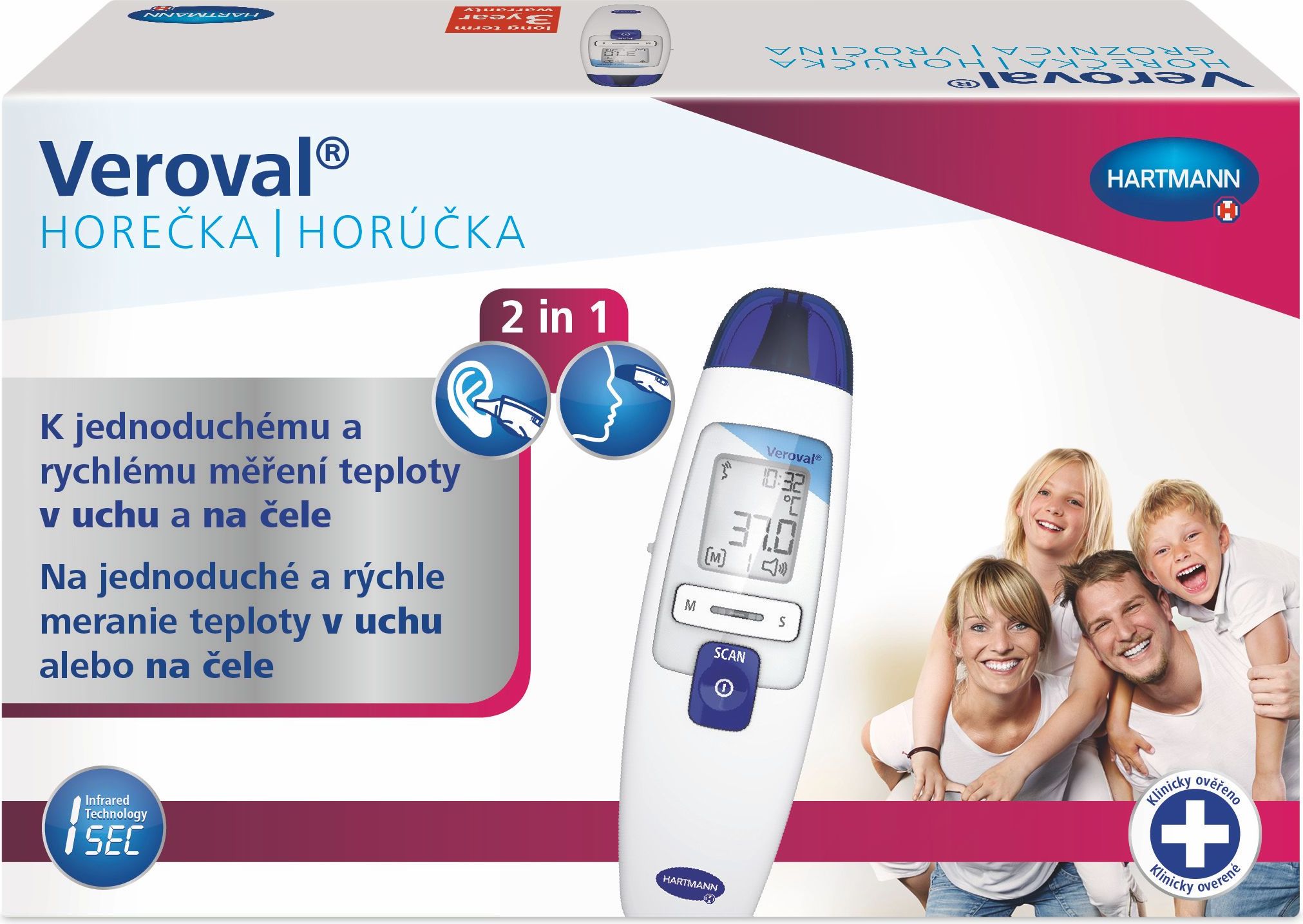 Veroval Duo Scan dotykový infračervený teploměr - obrázek 4