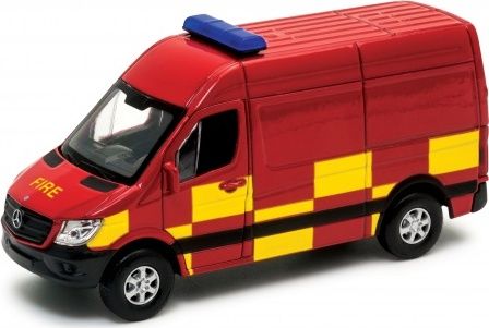 Welly Mercedes-Benz Sprinter Panel Van 1:34 fire červené - obrázek 1