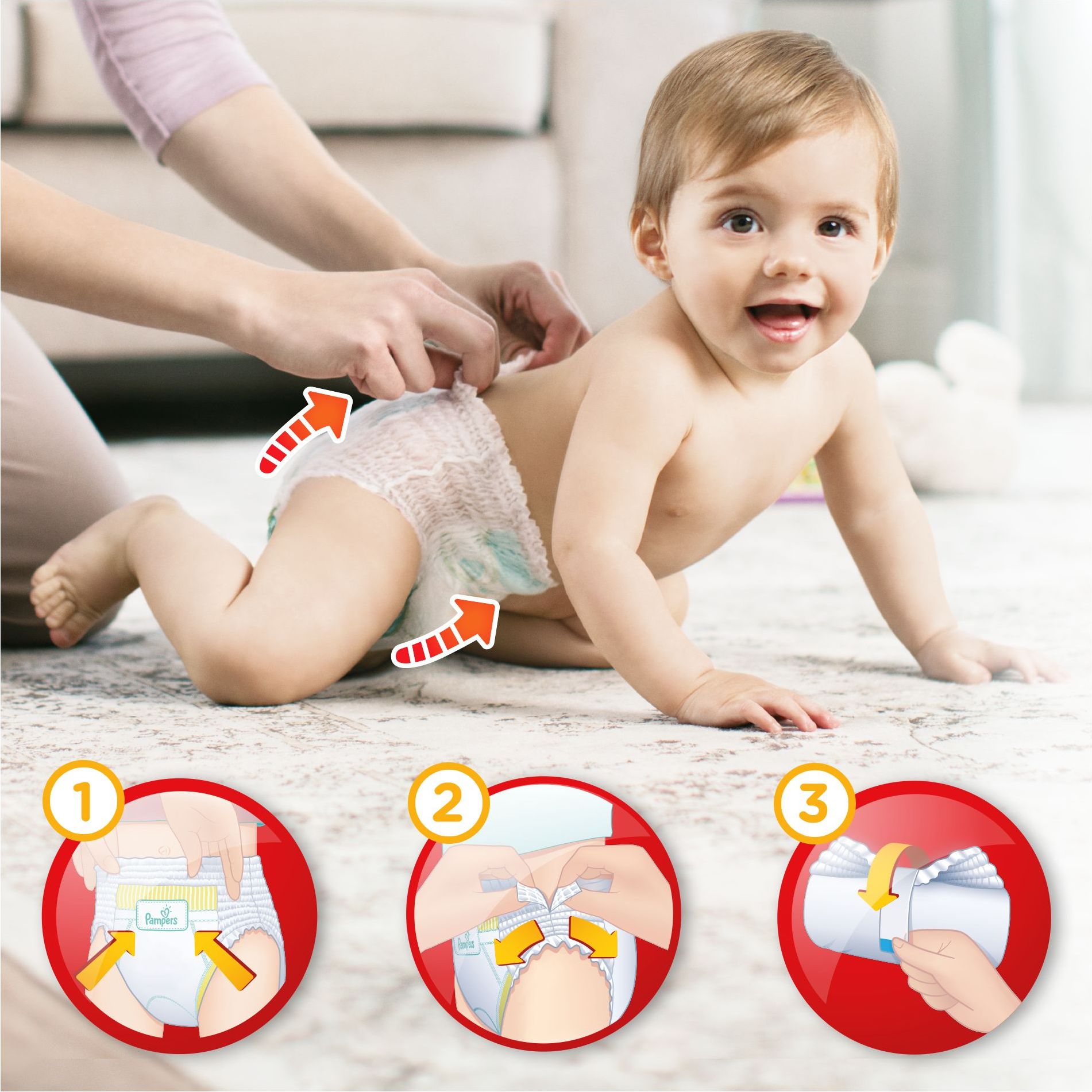 Pampers Pants Kalhotkové plenky vel. 3 6-11 kg Jumbo Pack 60 ks - obrázek 3