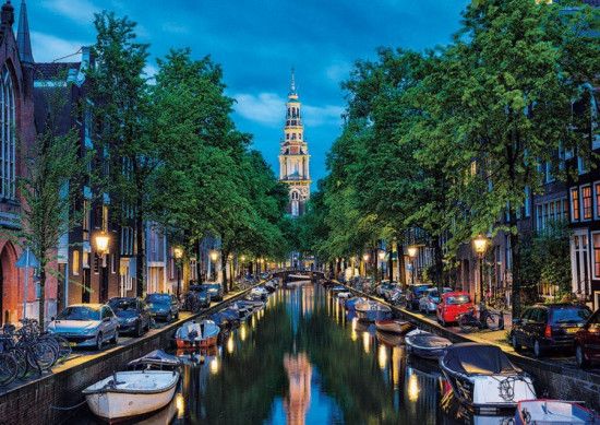 EDUCA Puzzle Amsterdamský kanál za soumraku 1500 dílků - obrázek 1
