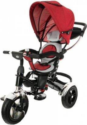 Dětská tříkolka Euro Baby s vodící tyčí 2019 - červená - obrázek 1