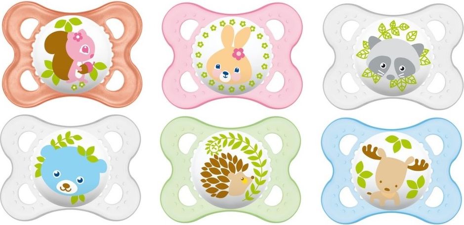 MAM Dudlík Animals 0-6m Silikon 1ks - obrázek 1