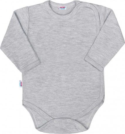 Kojenecké celorozepínací body New Baby Classic II šedé, Šedá, 56 (0-3m) - obrázek 1