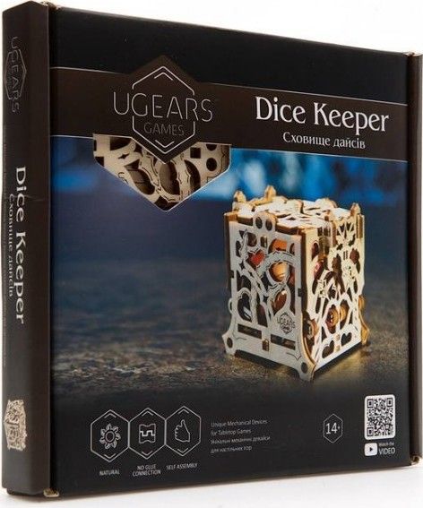 Ugears 3D dřevěné mechanické puzzle Kostková věž - obrázek 3