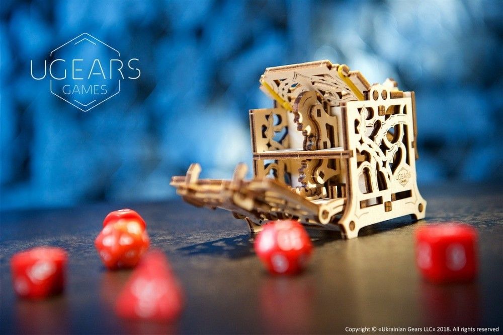 Ugears 3D dřevěné mechanické puzzle Kostková věž - obrázek 5
