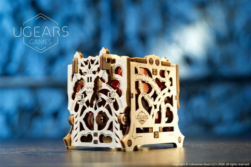 Ugears 3D dřevěné mechanické puzzle Kostková věž - obrázek 6