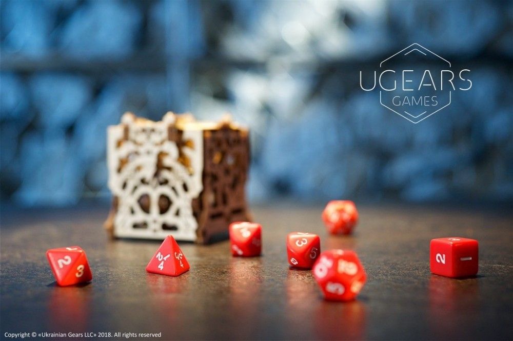 Ugears 3D dřevěné mechanické puzzle Kostková věž - obrázek 7