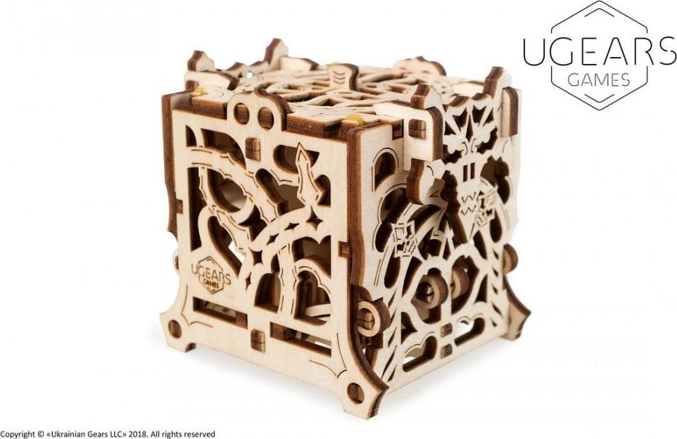 Ugears 3D dřevěné mechanické puzzle Kostková věž - obrázek 8