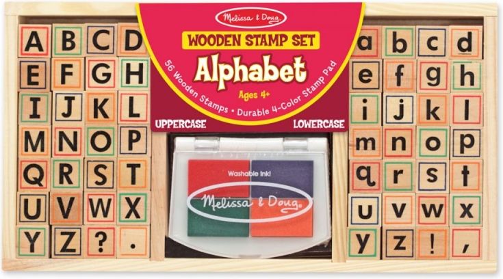 Melissa&Doug Melissa&Doug Dřevěná razítka v krabici - Abeceda - obrázek 1