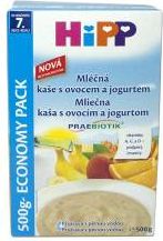 Hipp KAŠE PREBIO mléčnoobilná s ovocem a jogurtem 500 g - obrázek 1