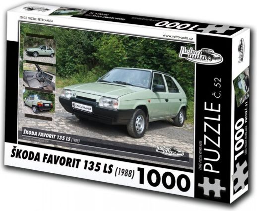 RETRO-AUTA Puzzle č. 52 Škoda Favorit 135 LS (1988) 1000 dílků - obrázek 1