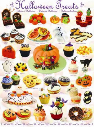 EUROGRAPHICS Puzzle Halloweenské sladkosti 1000 dílků - obrázek 1