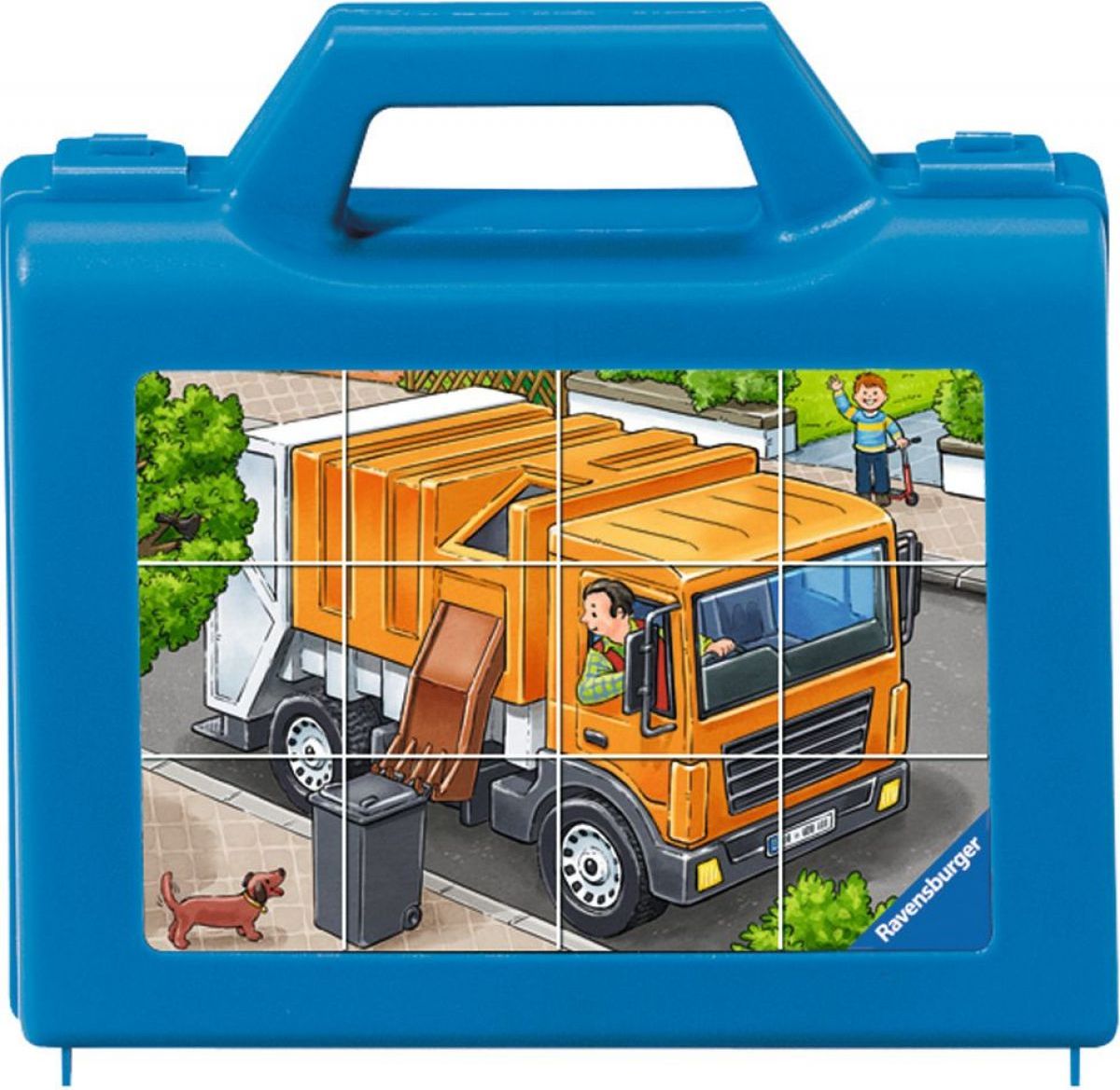 Ravensburger Dětské kostky Moje oblíbené dopravní prostředky 12 omyvatelných kostek - obrázek 1