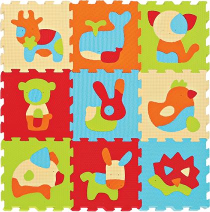 Ludi Puzzle pěnové 90x90 cm Zvířátka - obrázek 1
