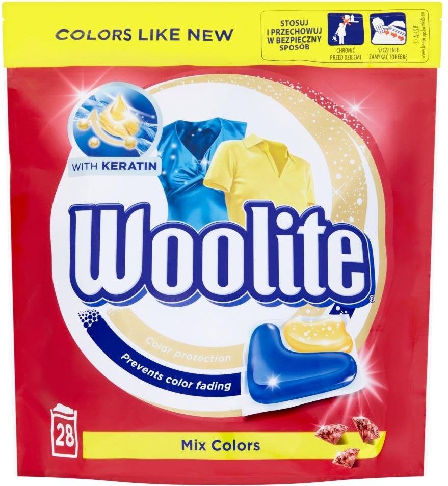 WOOLITE Colors 28 ks – gelové kapsle na praní - obrázek 1