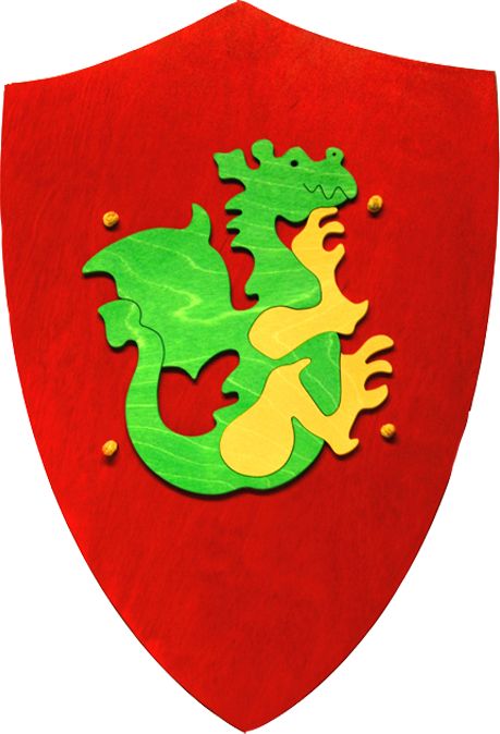 Fauna Dřevěný štít s drakem - obrázek 1