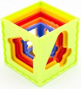 Teddies Kubus pyramida skládanka hranatá plast 5ks v krabičce - obrázek 4