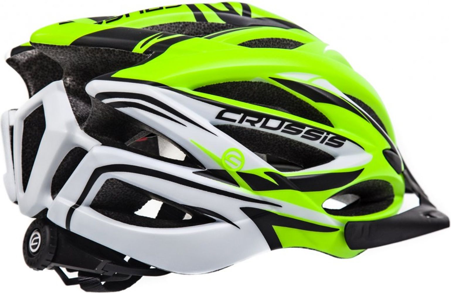 CRUSSIS Cyklo Přilba Žlutá Neon Bílá 2017 - obrázek 2