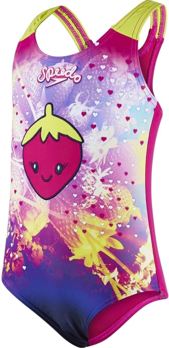 Speedo Starfizz Essential Applique 1 Piece - electric pink/navy/lime punch 74-80 - obrázek 1