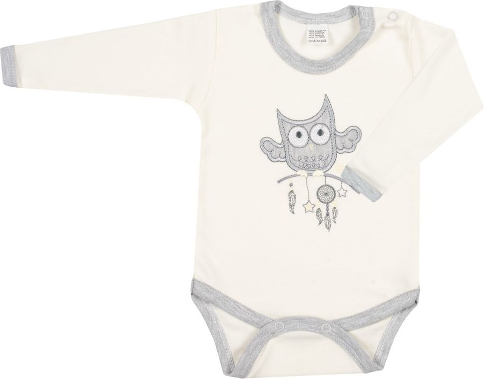 Kojenecké body New Baby Owl béžové 80 (9-12m) - obrázek 1