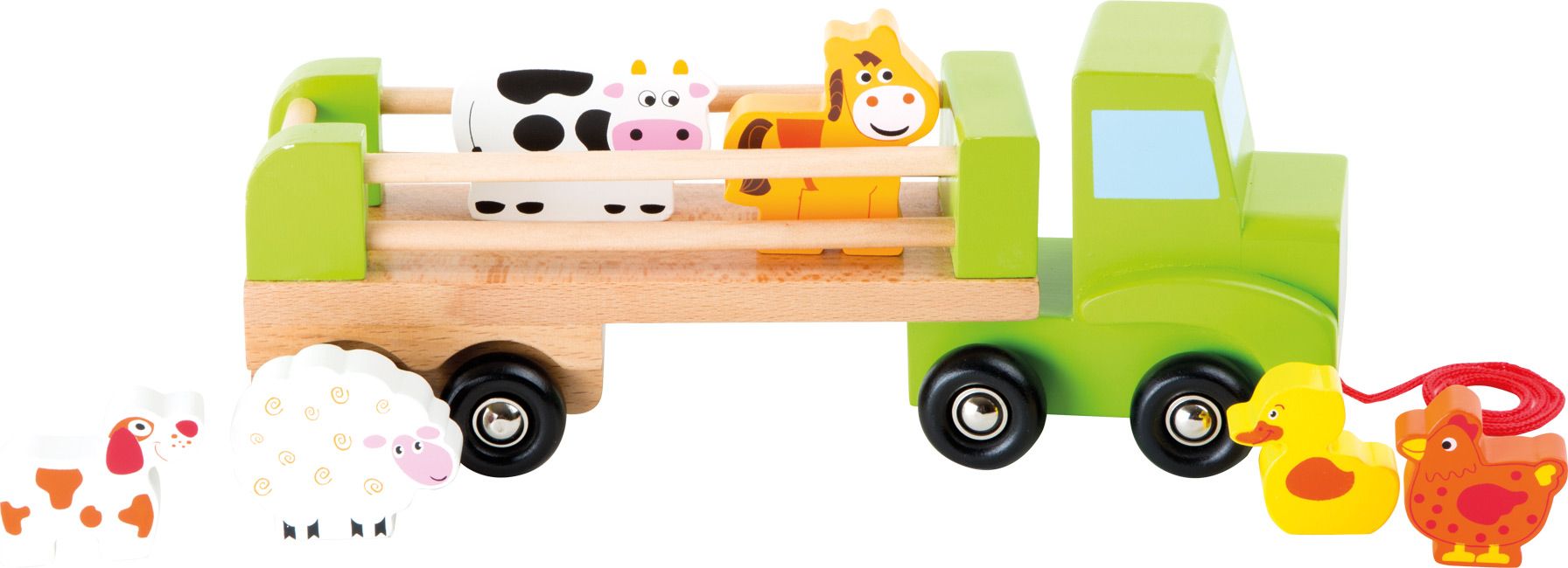 Small Foot Dřevěné tahací nákladní auto se zvířátky - obrázek 1