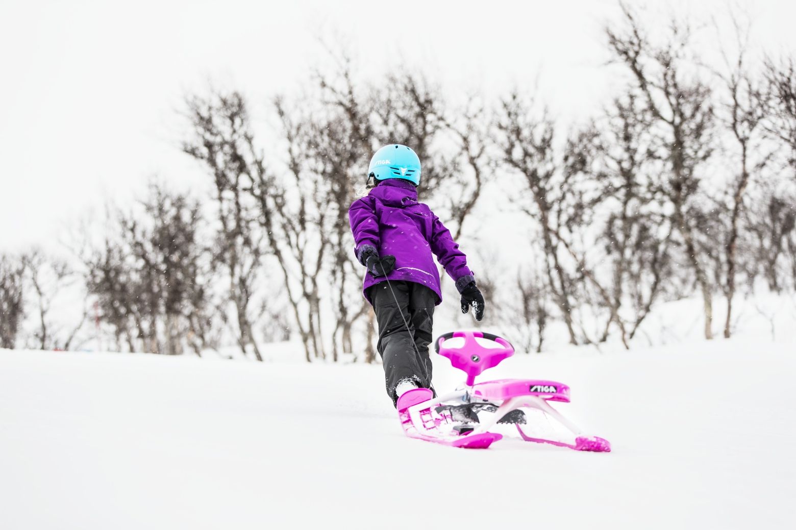 Skibob STIGA Snow Racer Colour PRO - růžový - obrázek 3