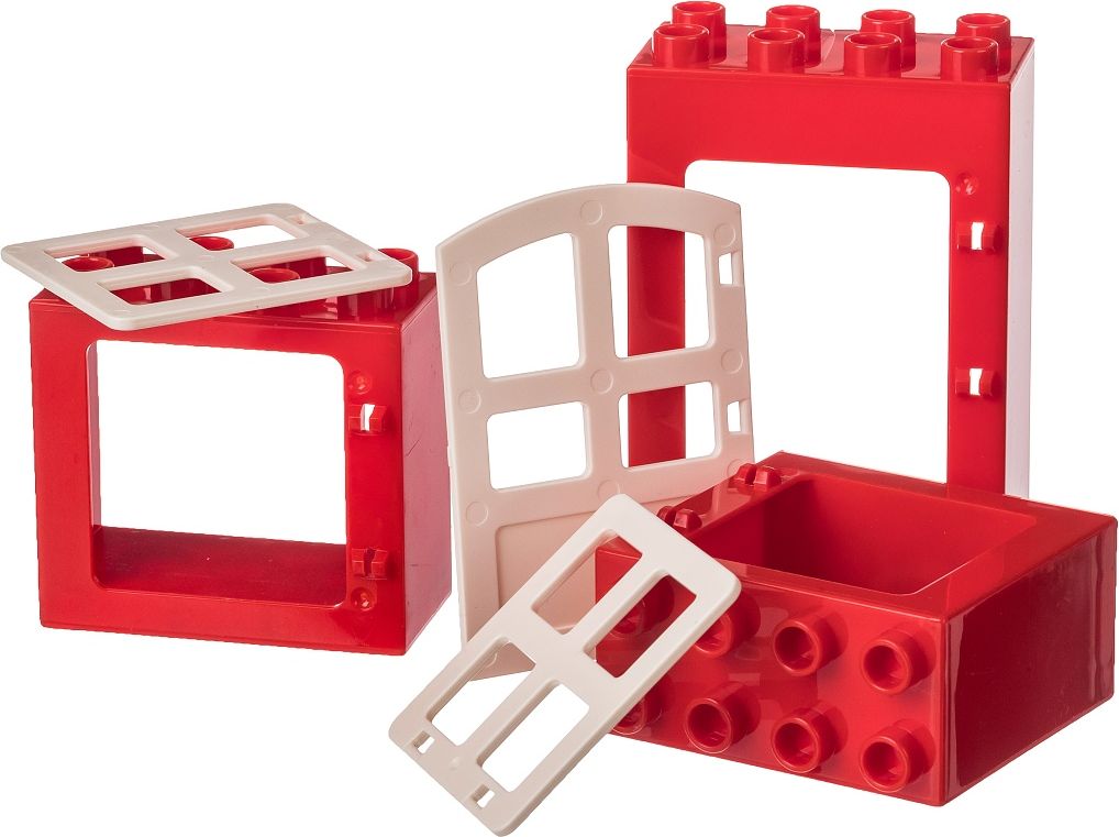 LW Toys Kreativní set okna a dveře 3 ks - JUNIOR KOSTKY - obrázek 1
