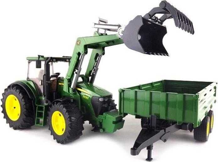 Bruder Traktor JOHN DEERE 7930 + vůz - obrázek 3
