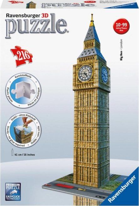 RAVENSBURGER 3D puzzle Big Ben, Londýn 216 dílků - obrázek 1
