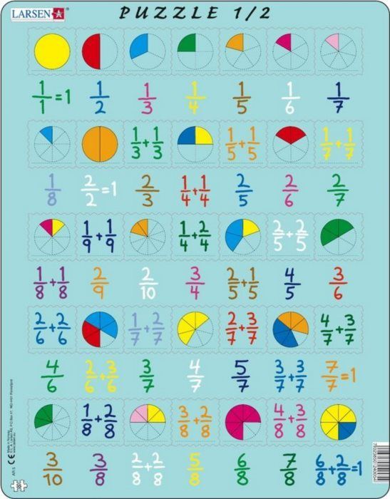 LARSEN Puzzle Zlomky 35 dílků - obrázek 1