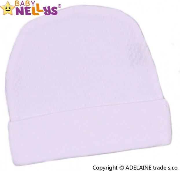 Baby Nellys Baby Nellys Novorozenecká čepička - bílá 48/52 - obrázek 1