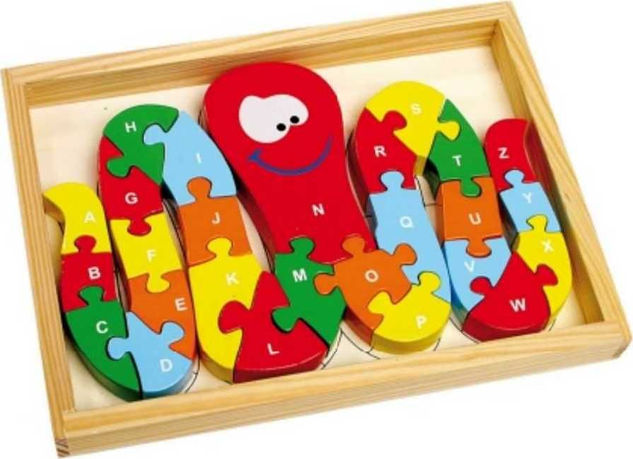 SMALL FOOT BY LEGLER Small Foot Vkládací puzzle ABC chobotnice - obrázek 1