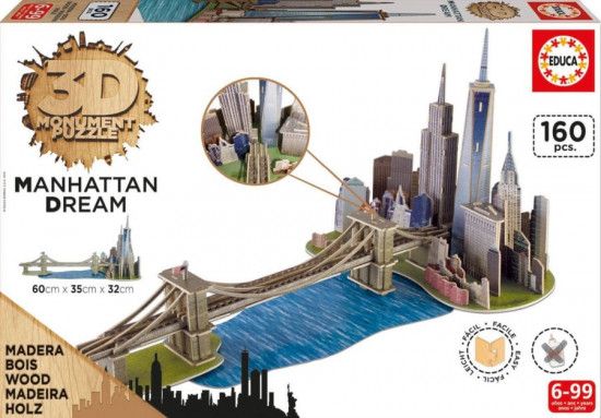 EDUCA 3D puzzle Manhattan 160 dílků - obrázek 1